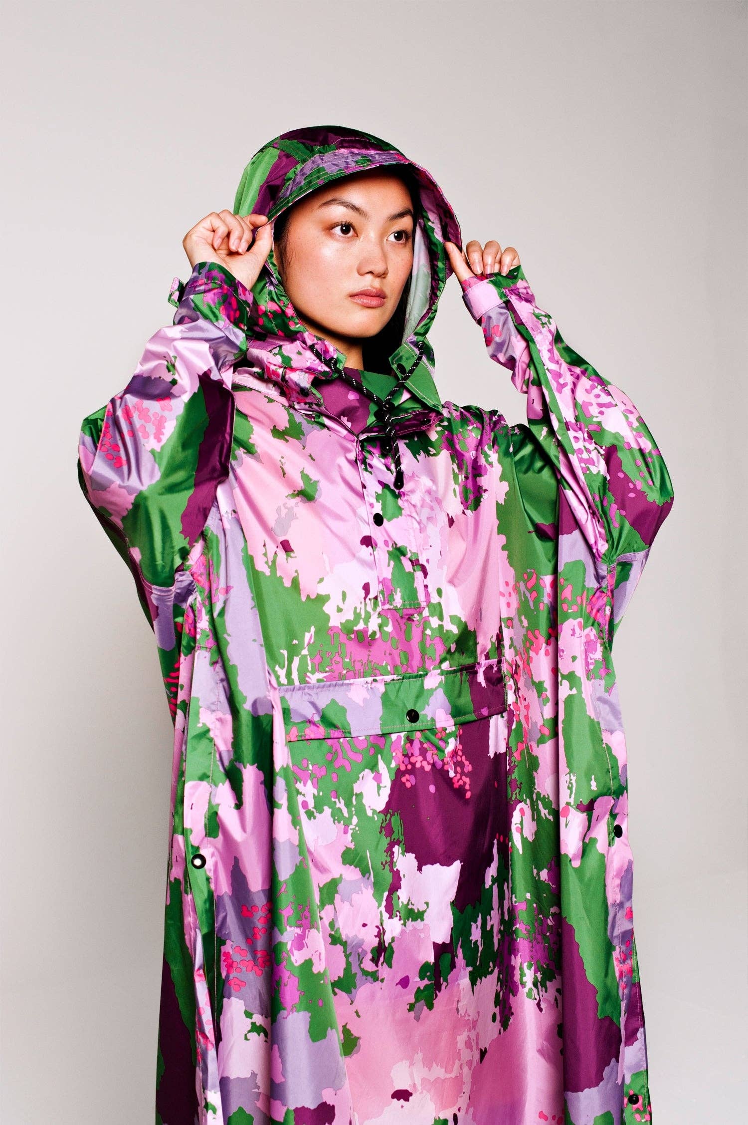 Rainkiss - Wholesale Poncho - Women's - Digi Spring Camo - Rain Poncho2