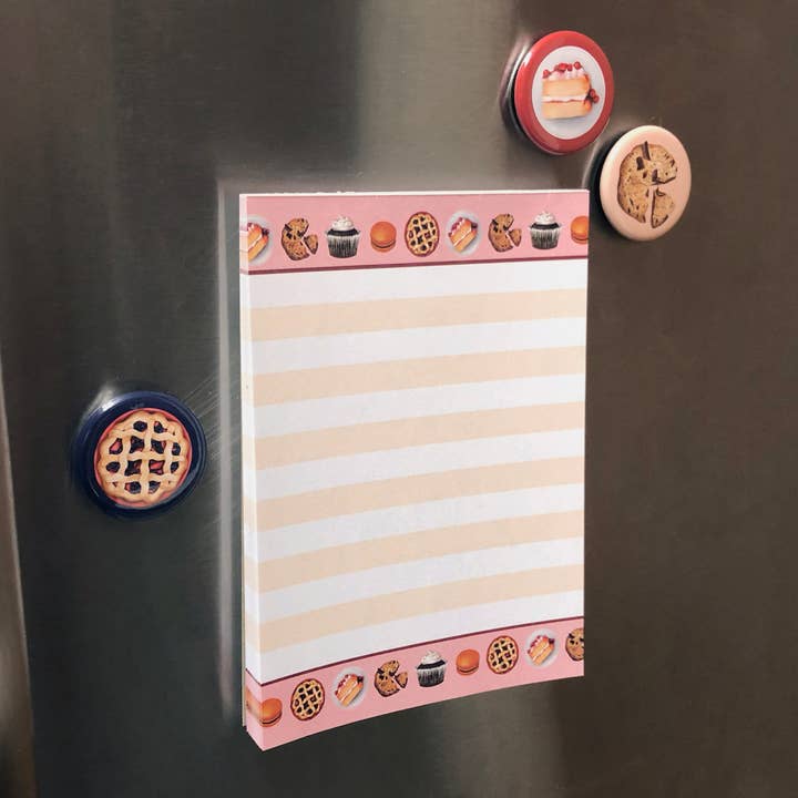 Magnetic Fridge Notepad / Dessert-Themed Grocery List for wholesale by RachIllustrate
