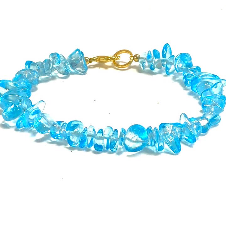 Crystal blue bracelet for wholesale by Chic Le Freak