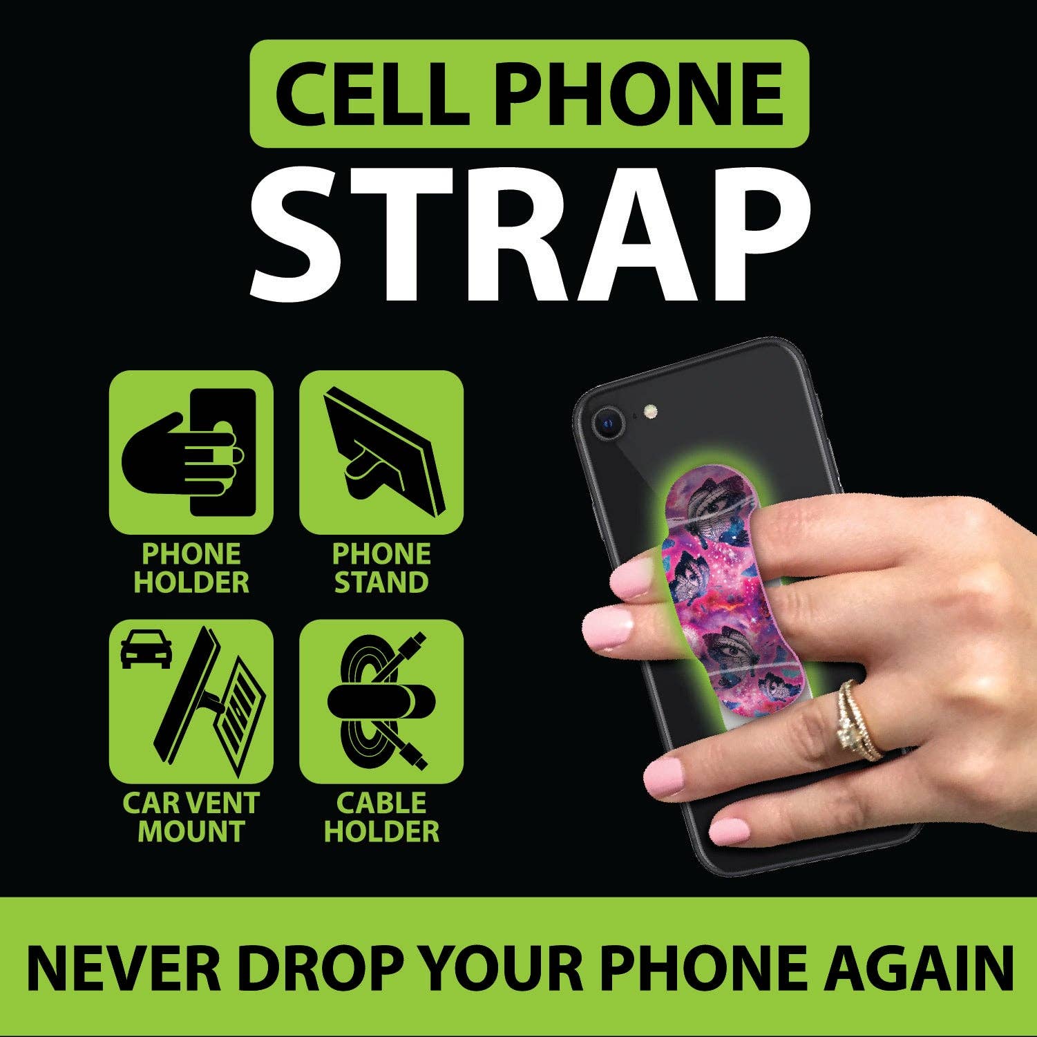 Novelty Brands - Wholesale Phonecase Strap - Gadget Gear Cell Phone Strap Assortment BULK - 12/Display