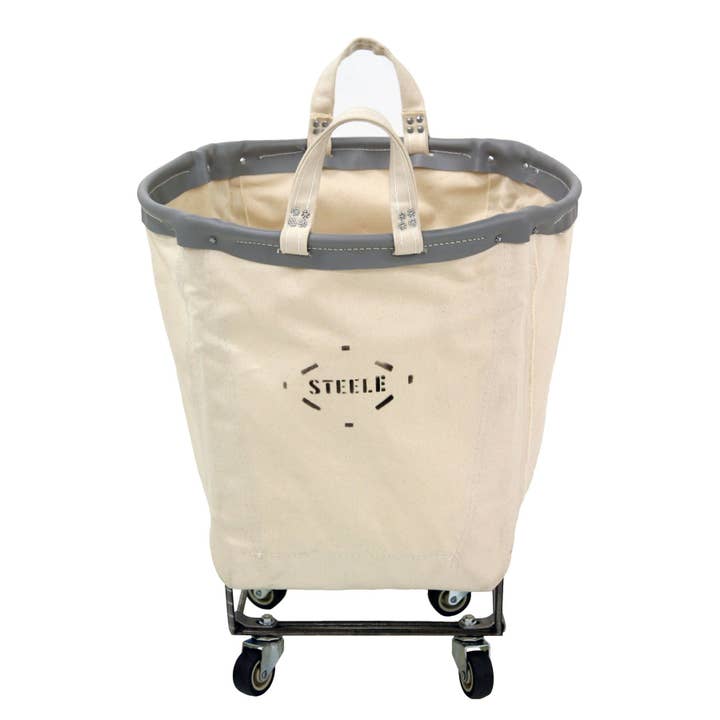 Steele Canvas Basket Corp. - Wholesale Laundry Basket - Canvas Round Carry Truck - 1.5 Bu2