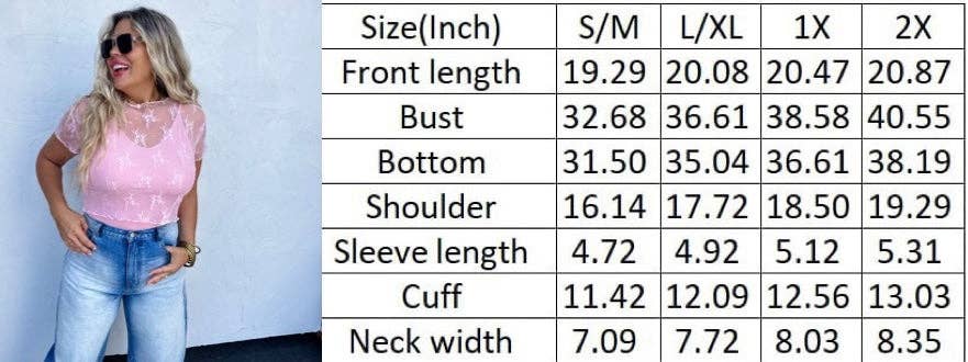 BLAKELEY - Wholesale Blouse - Women's - ALLE SHORT SLEEVE LACE TOP21