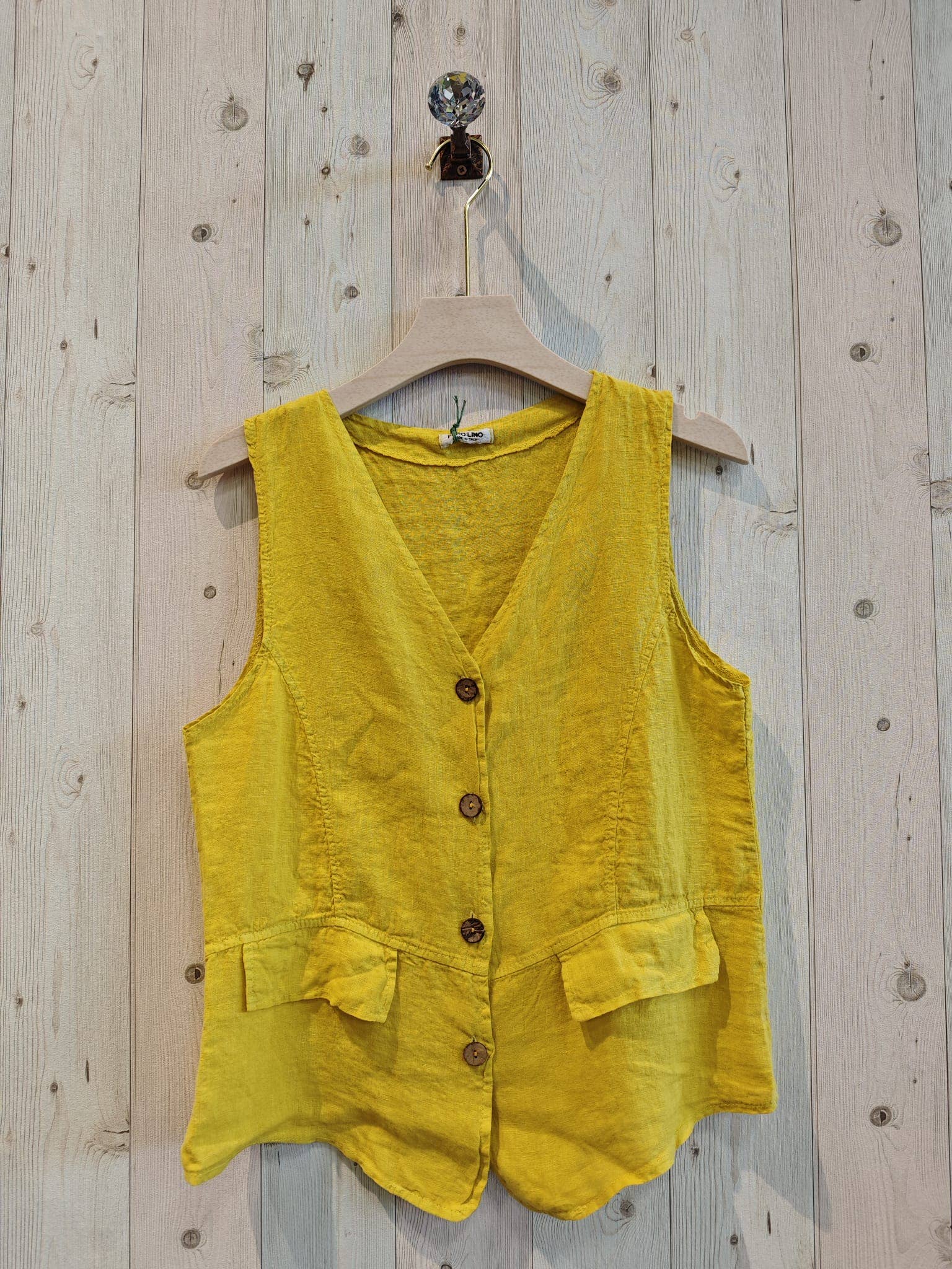 Linen & More - Wholesale Outerwear Vest - Women's - REF 17404 100% LINEN VEST3