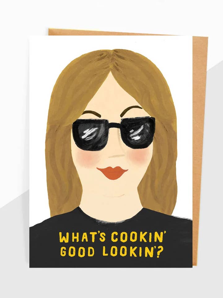 What's Cookin Good Lookin Fun Character Valentine Card for wholesale by Jade Fisher