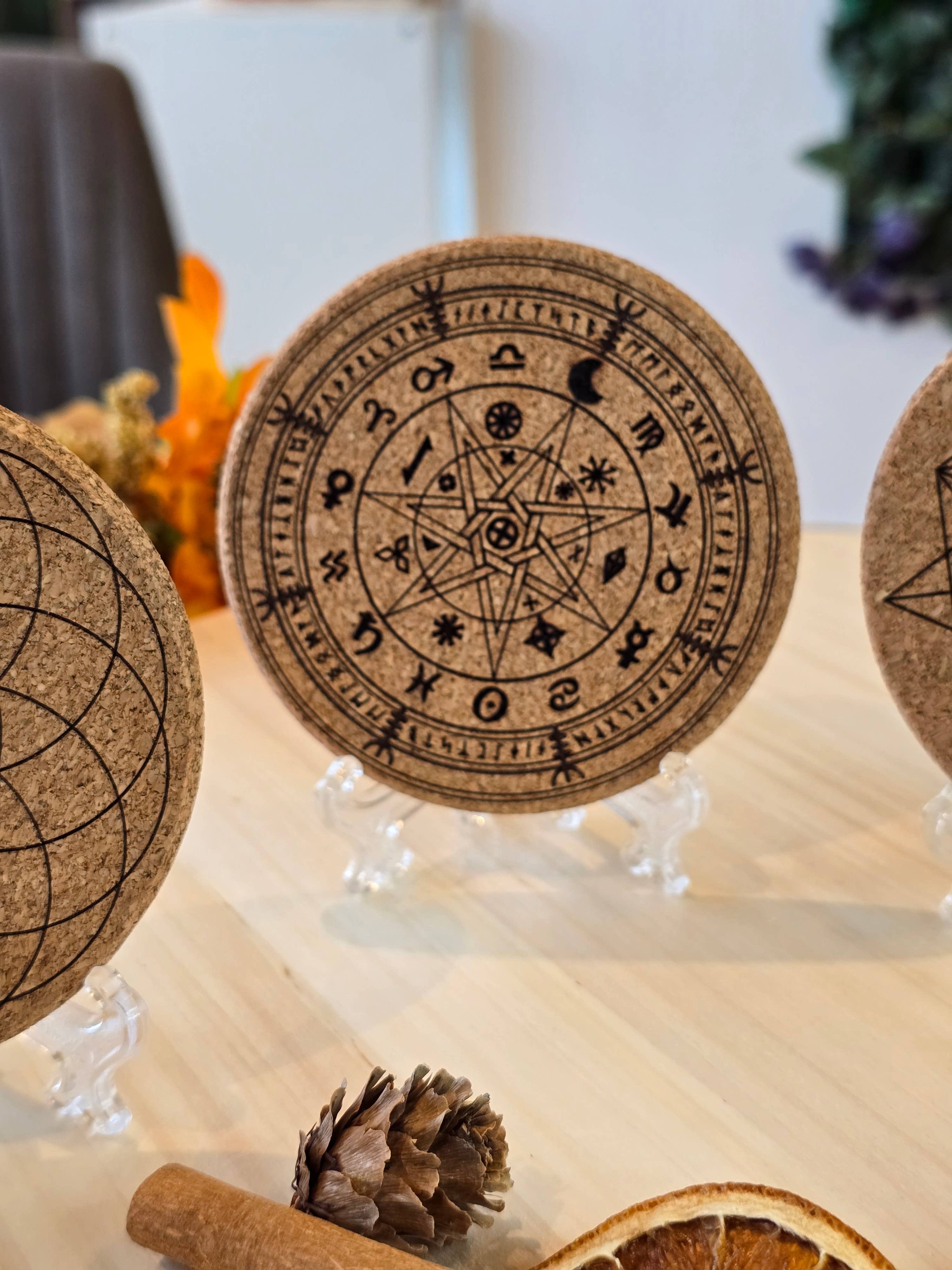 Crystal Cove Minerals – wholesale Crystal grid – Small Crystal Grid Cork Boards1