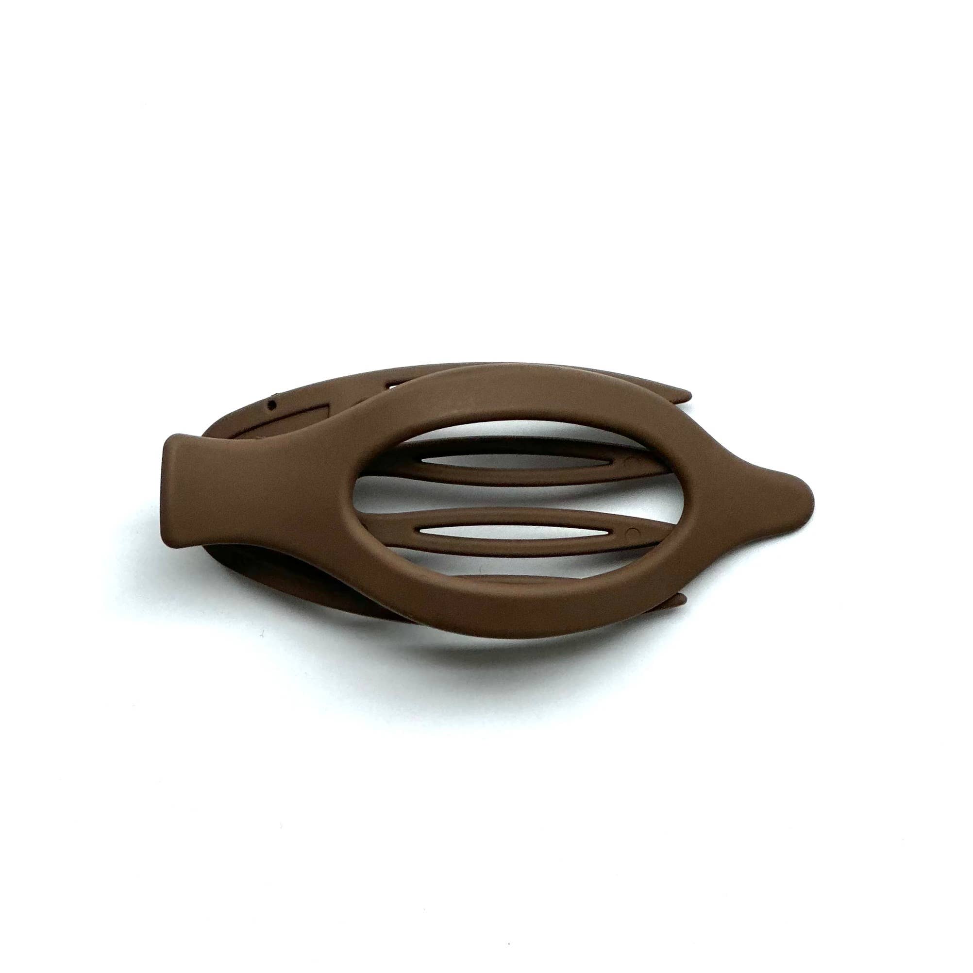 iconic mi - Wholesale Hair Clip - Women's - Large Wide Flat Lay Down Hair Clip Matte Brown0
