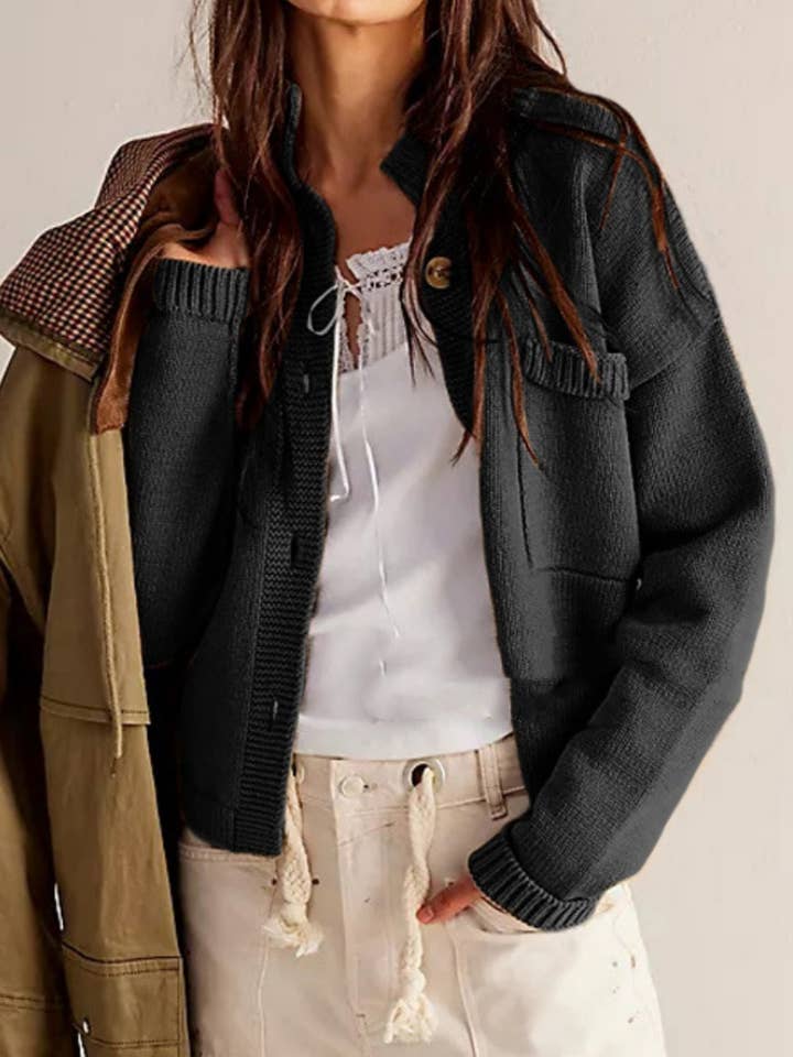 NINEXIS - Wholesale Knit Sweater - Women's - CWOCAL1806_KNIT COAT SOLID COLOR CARDIGAN SWEATER0