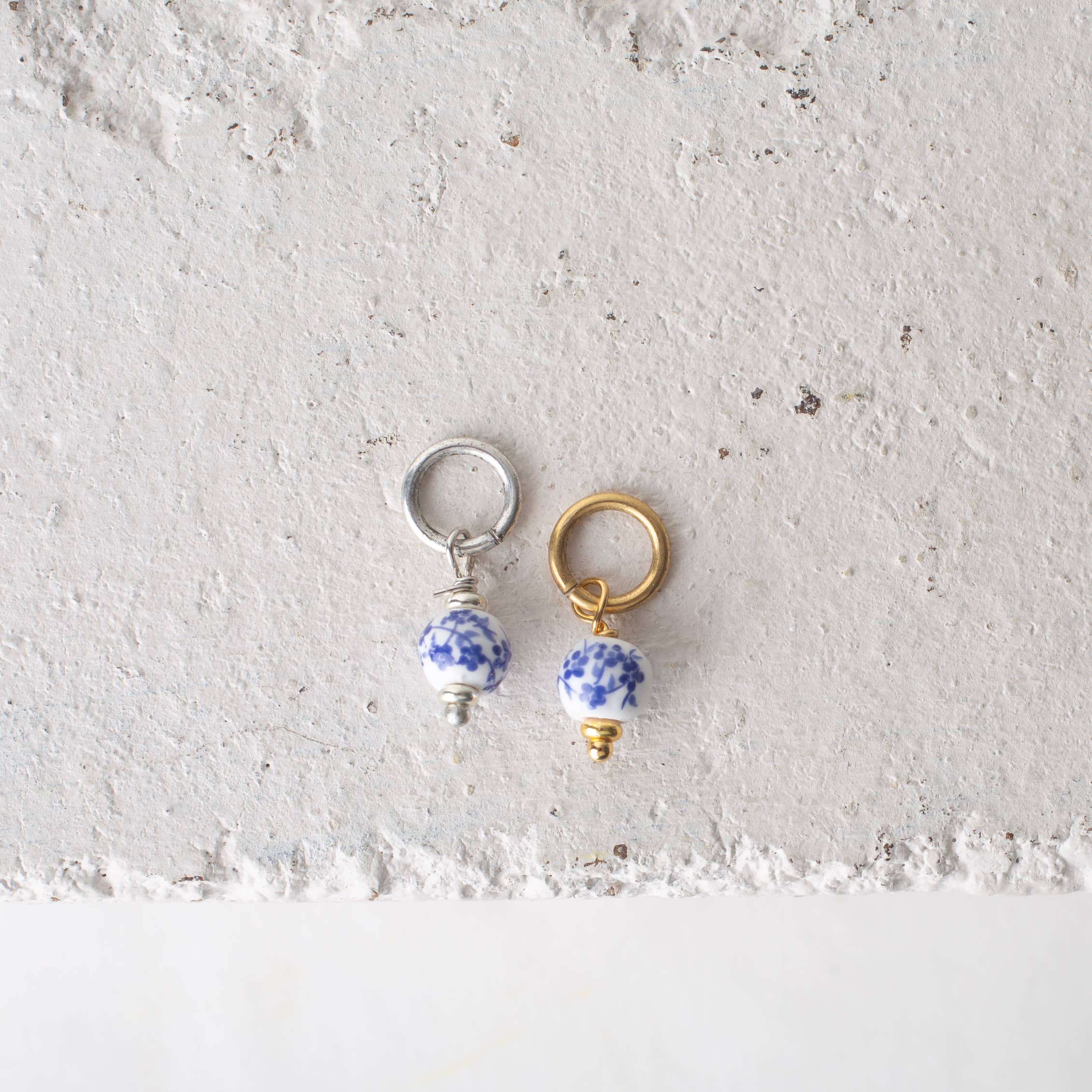 Bel Kai - Wholesale Individual Charm/Pendant - Chinoiserie Porcelain Toile Ceramic Bead Charms4