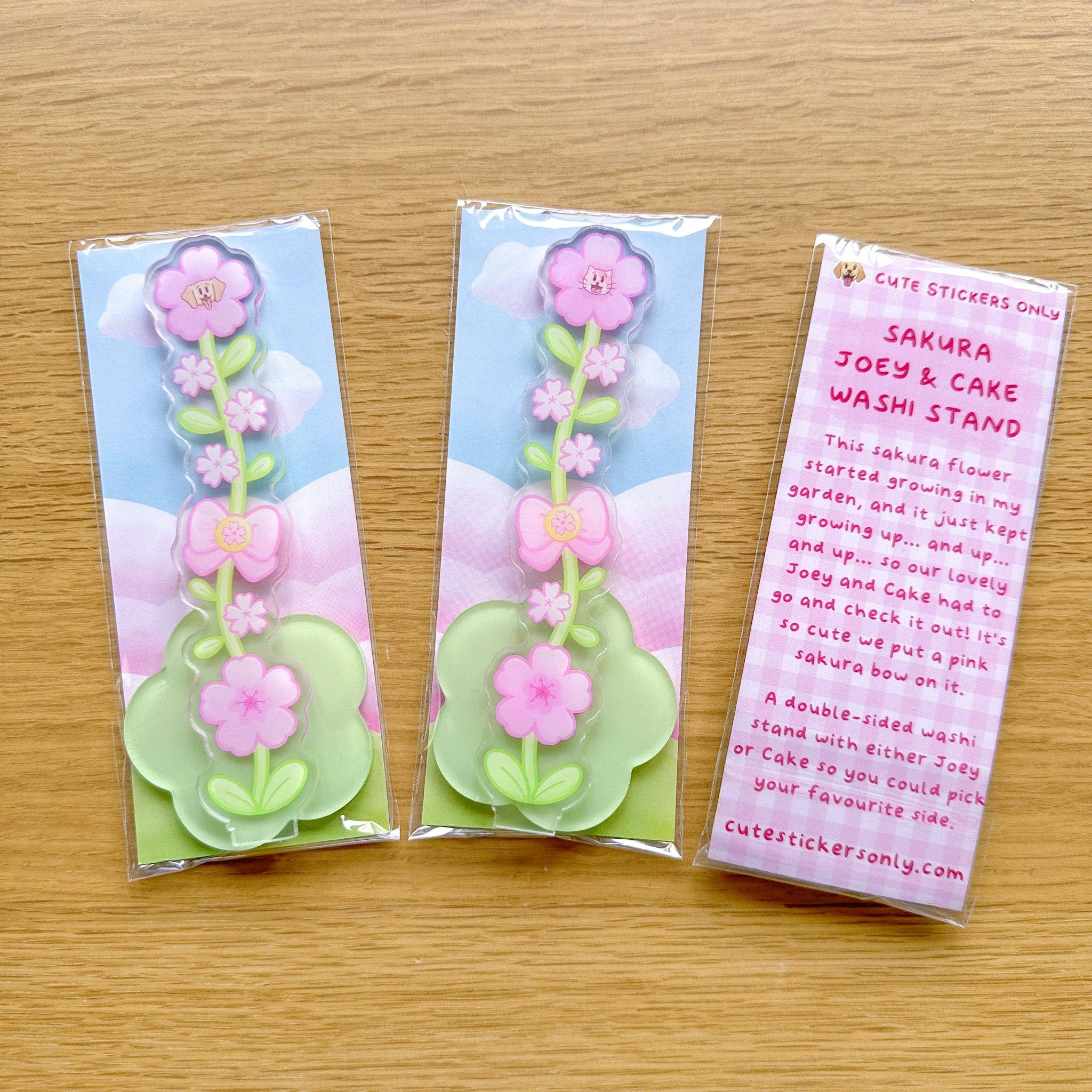 Cute Stickers Only - Wholesale Craft Tool - Sakura Joey and Cake - Acrylic Washi Stand0