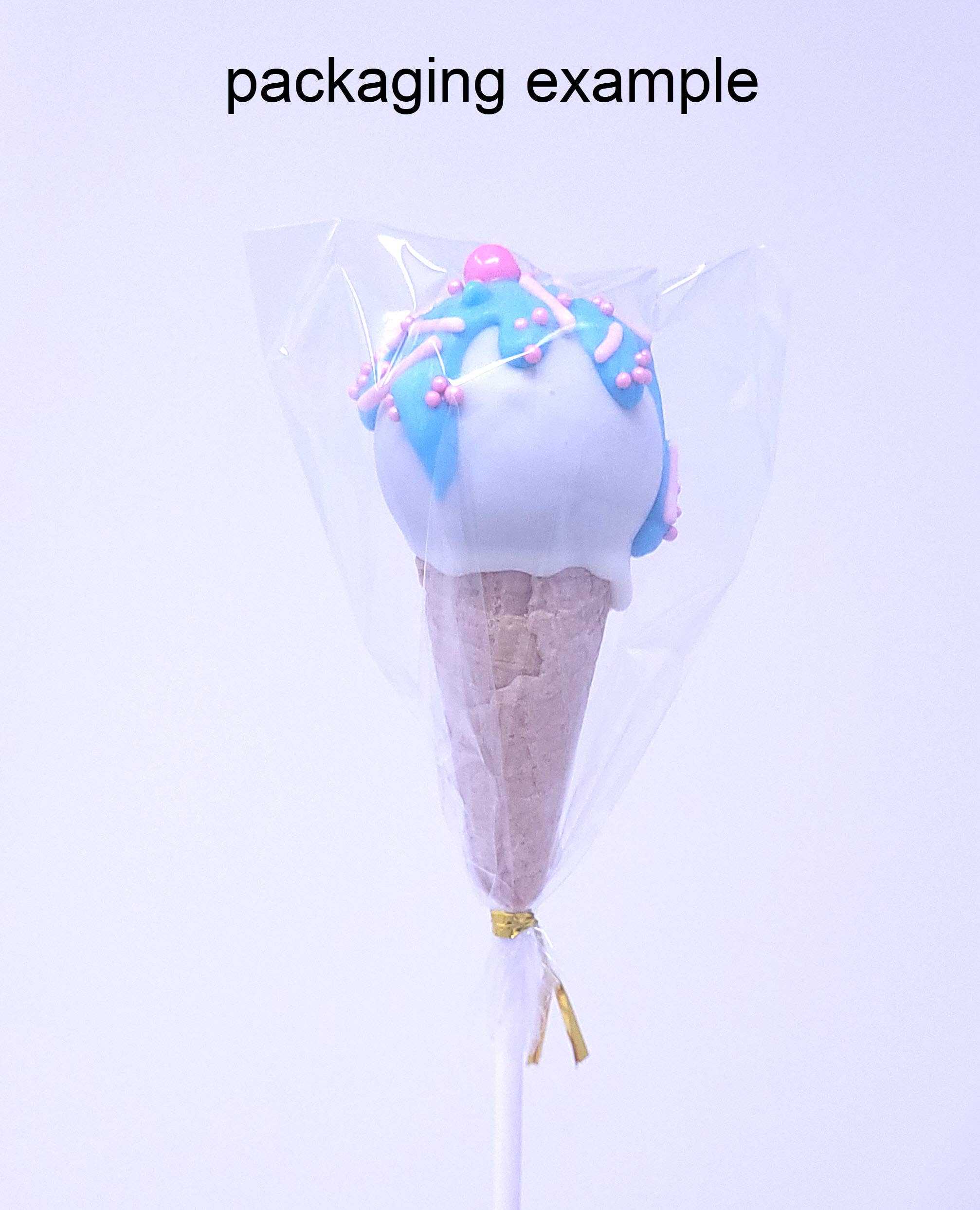 Wild Angel Treats, LLC - Wholesale Cake - Ice Cream Cone Cake Pops (choose theme/colors)2