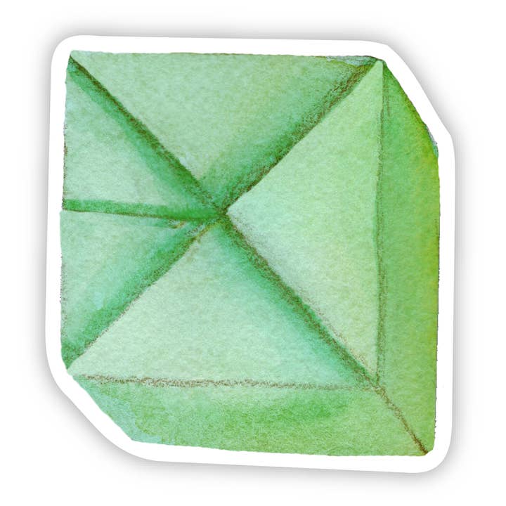 Origami Box Painted Original Sticker Design 3" Vinyl for wholesale by Angi Bock Robertson Art