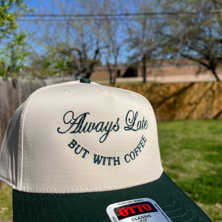 LC by Carina - Wholesale Trucker Hat - Women's - Always Late but with Coffee Trucker Hat2