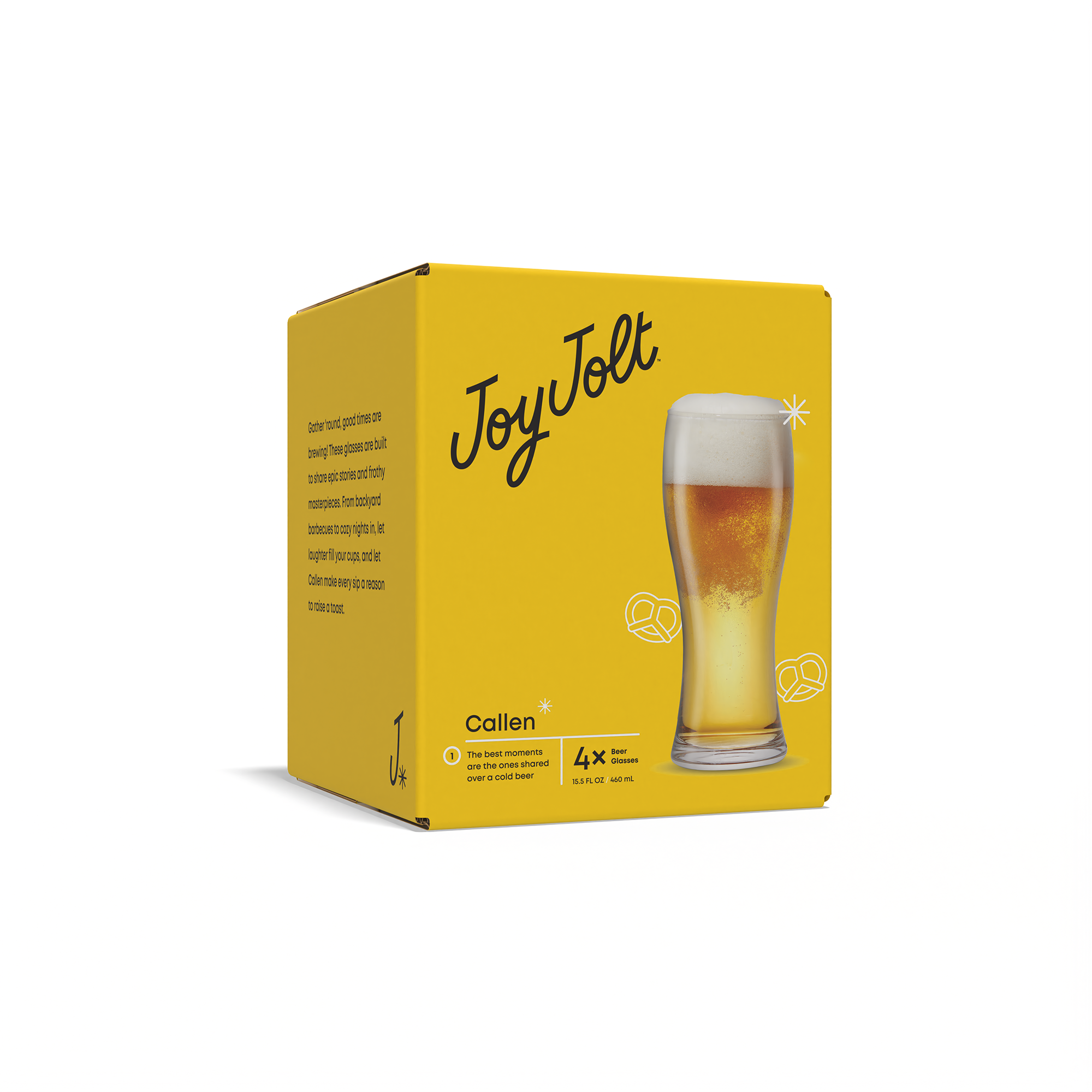 JoyJolt - Wholesale Beer Glass/Mug - Callen Beer Pint Glasses, Set of 4 Heavy Base Drinking Glass8