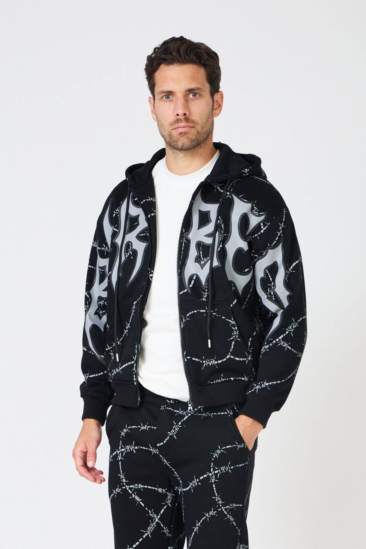 TOP MONDAY - Wholesale Top & Pant Set (NOT Loungewear) - Men's - Ensemble Workwear zip-up sweatshirt and joggers4