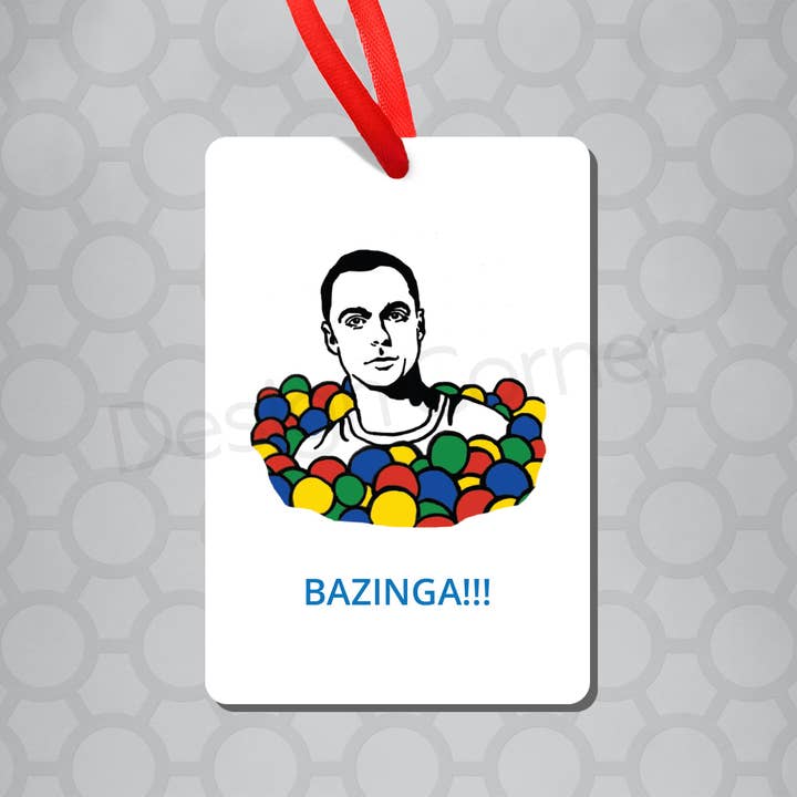 Design Corner - Wholesale Ornament - Big Bang Theory Sheldon Bazinga Ornament and Magnet