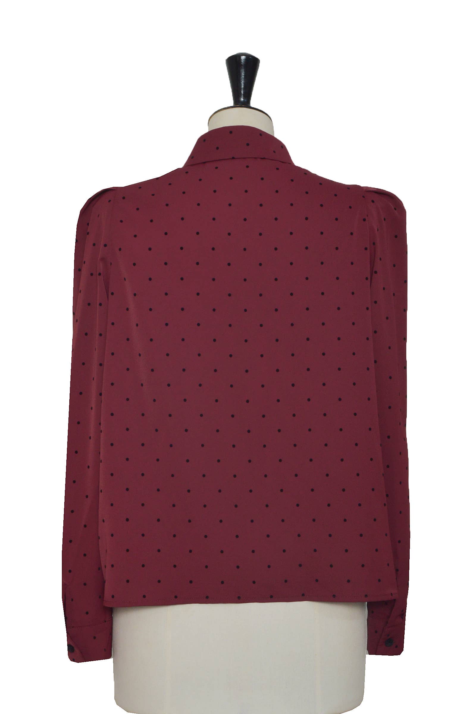 ELLI WHITE - Wholesale Button Down Shirt - Women's - Polka dot shirt with decorative bows10