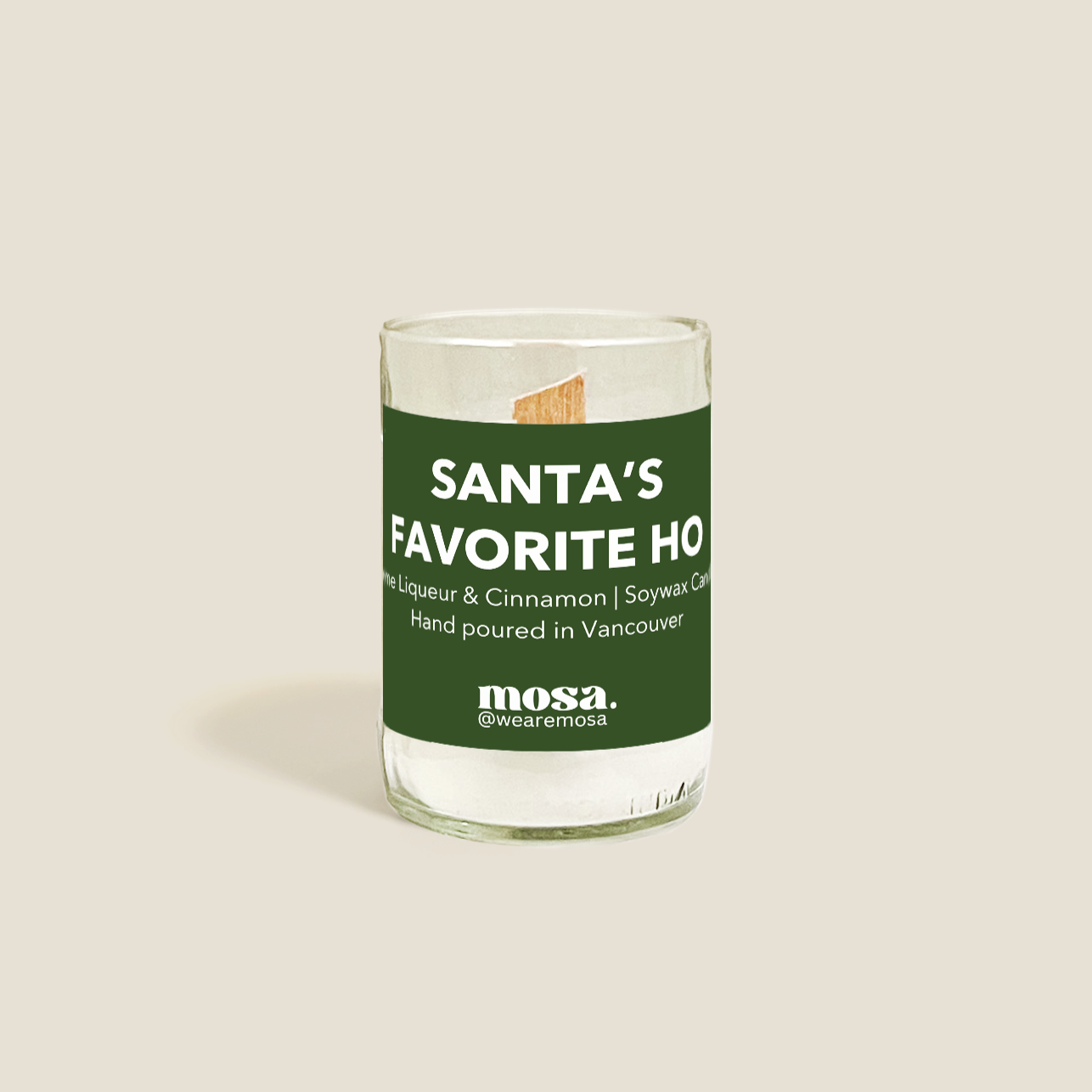 Mosa - Vente Bougie en bocal - Bougie en cire de soja parfumée à la crème de liqueur et à la cannelle3