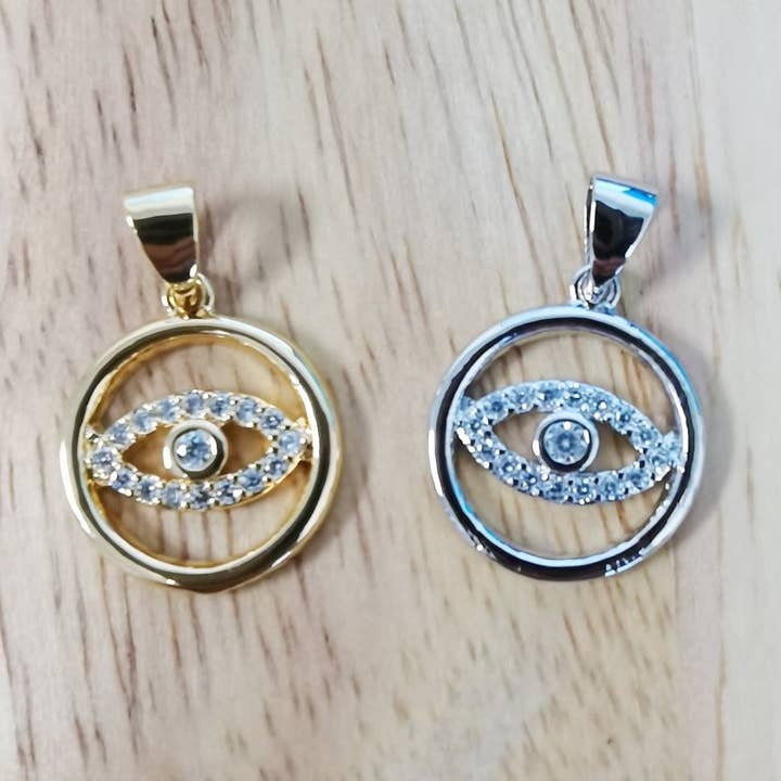 Gold Filled Eye Round Pendants I-887~I-888 for wholesale by Aim Eternal