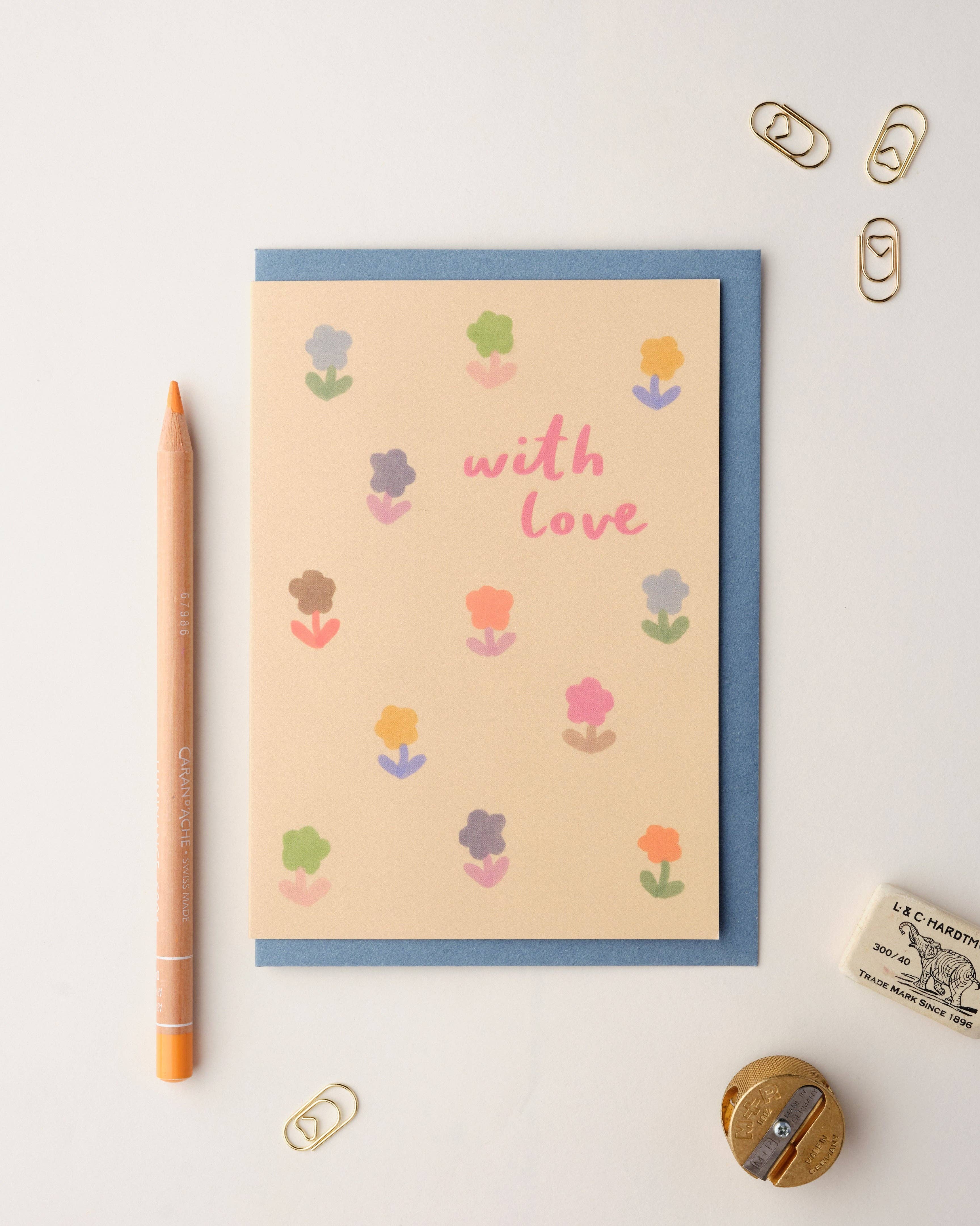 Claire Paul - Vendita all'ingrosso Biglietti d'amore - Biglietto di Auguri Floreale Con Amore2