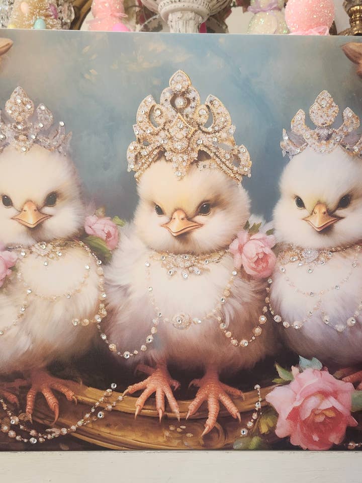 Canvasväggkonst Kungliga Kycklingar för wholesale av Little Heart Designs