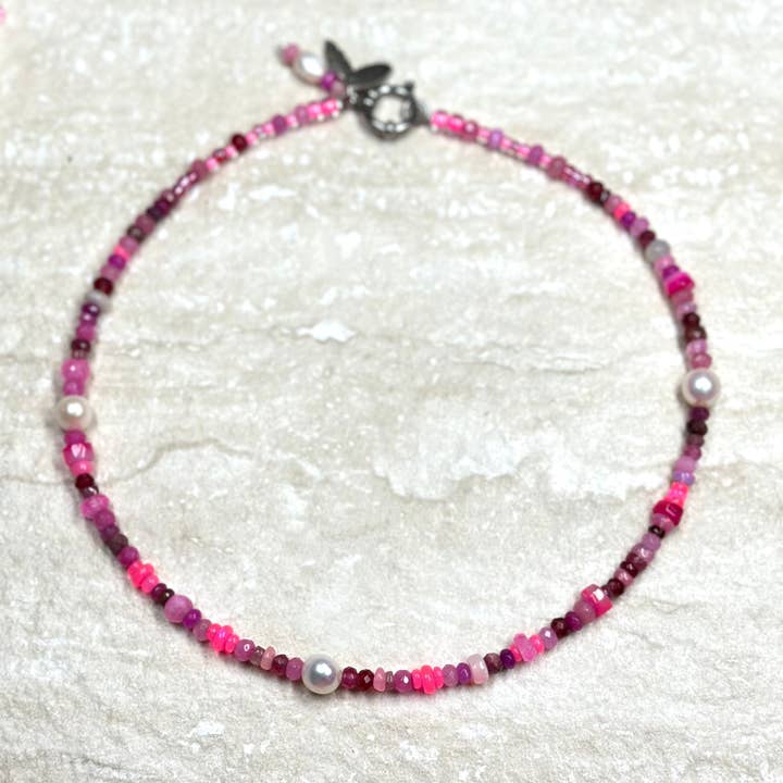 Ombré Rosa Ädelstens Specialtillverkad Halsband för wholesale av Clarke Palmer