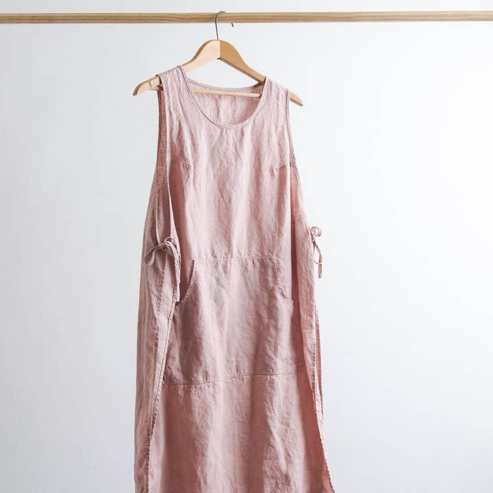confetti mill - Wholesale Apron - Linen Gardener Apron - Dusty-pink10