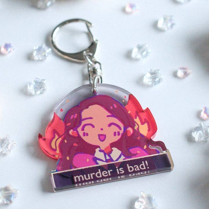 Zero Escape 999 Akane Kurashiki (Young) Keychain Charm for wholesale by Lycheemeadow