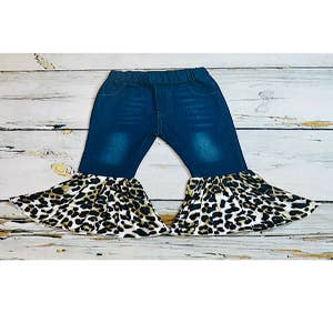 Buy China Wholesale Summer Custom Kids Toddler Girls Boutique Clothing Sets  Rodeo Leopard Bell Bottom Pants Set & Bell Bottom Pants Set $1.89