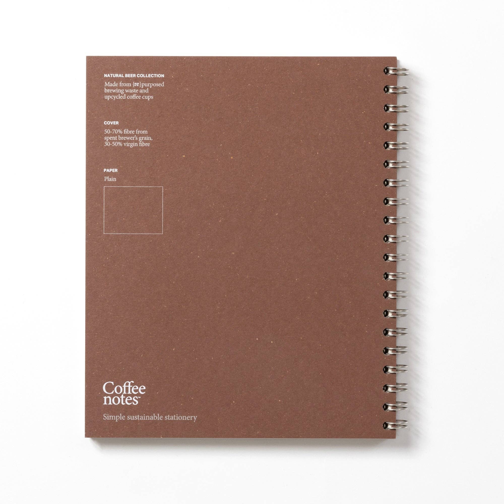 Coffeenotes – wholesale Notebook – Ale Wirebound Notebook (Plain)2