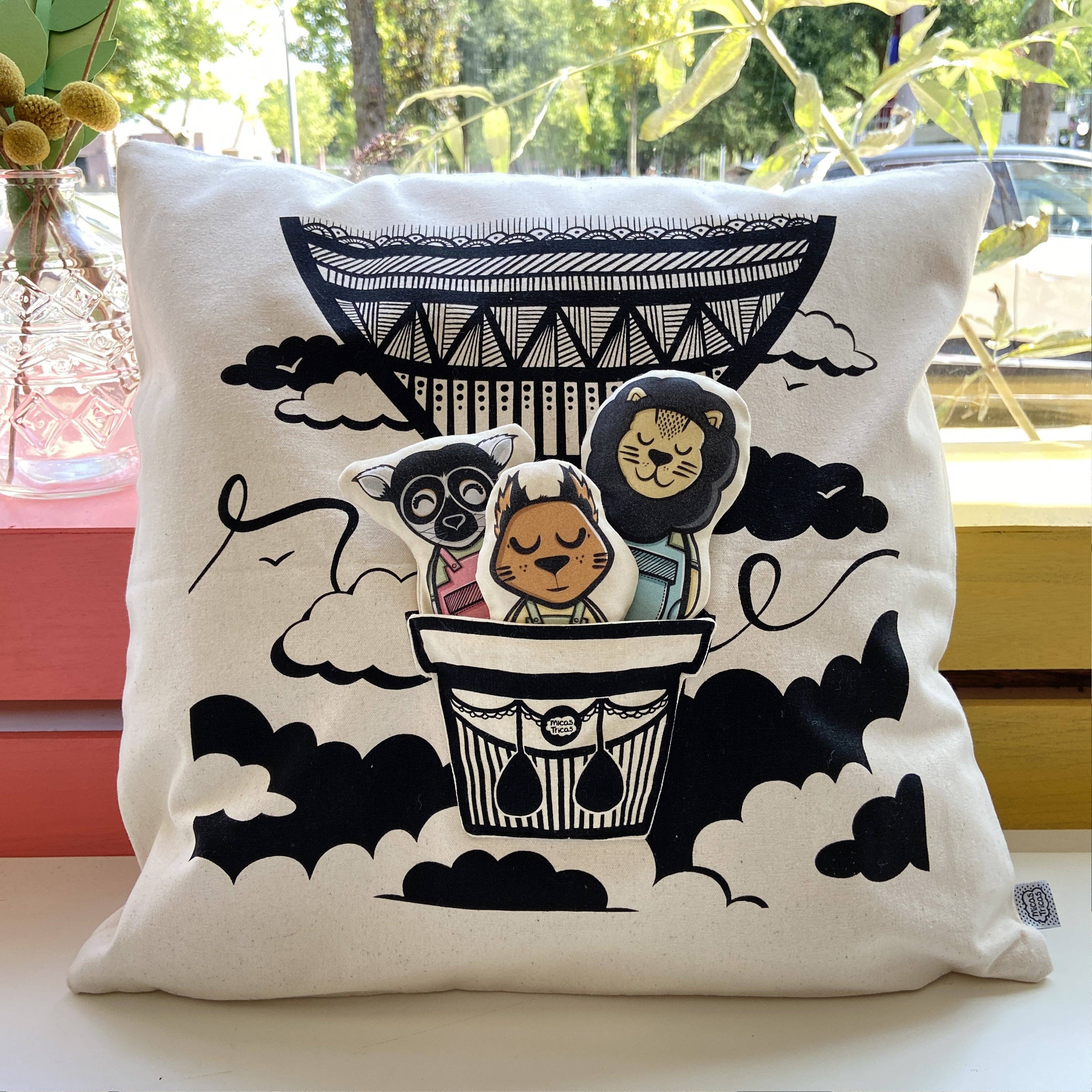 Micastricas - Wholesale Pillow/Cushion - Kids & Baby - Interactive Cushion - Hot air balloon1