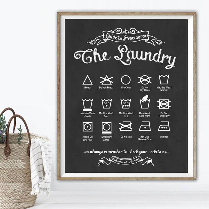 Laundry Procedures Vintage for wholesale by Lettered & Lined
