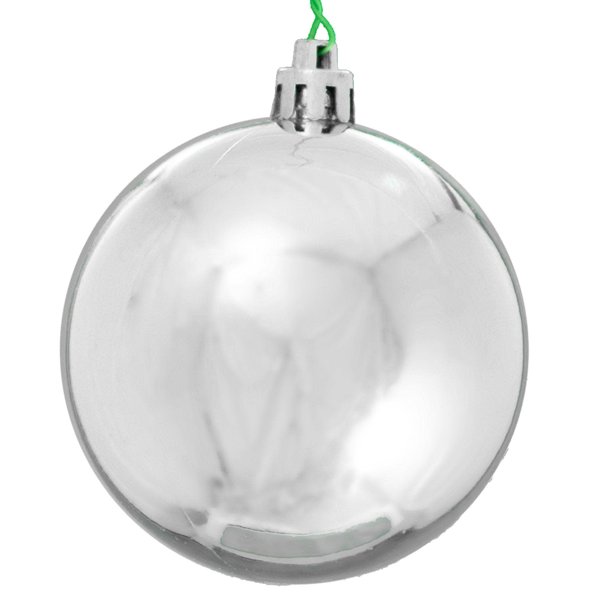 Lee Display - Wholesale Ornament Set - Shiny Silver Ball Ornaments3