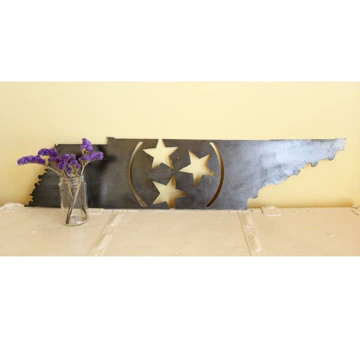 Highland Ridge | Handmade Home Decor - Wholesale Wall Accent - Tennessee Tri-Star Metal Art4