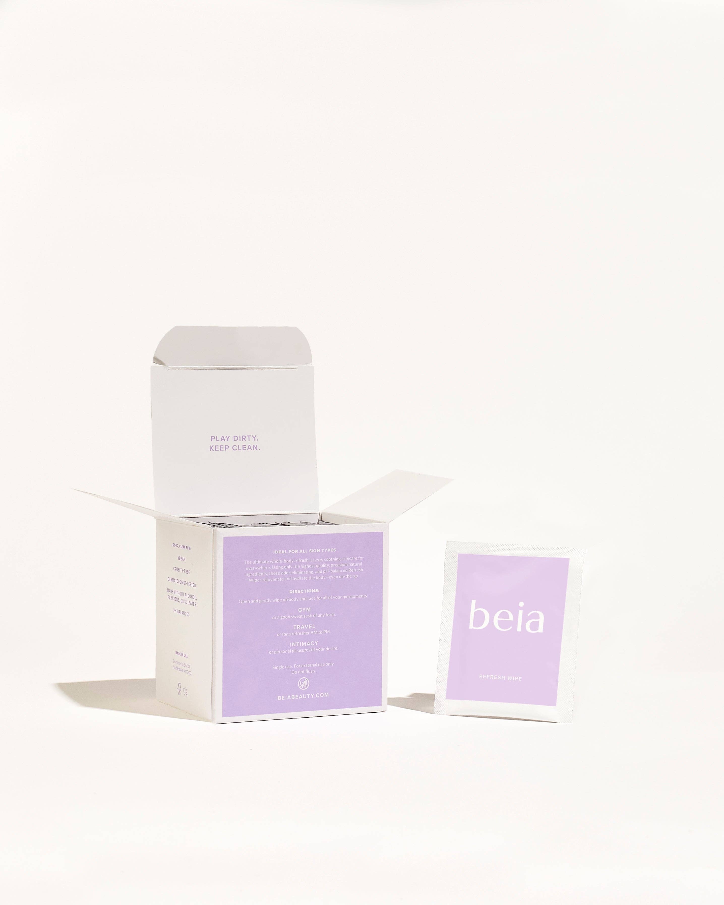 Beia Beauty – wholesale Face & body wipes – Refresh Wipes2