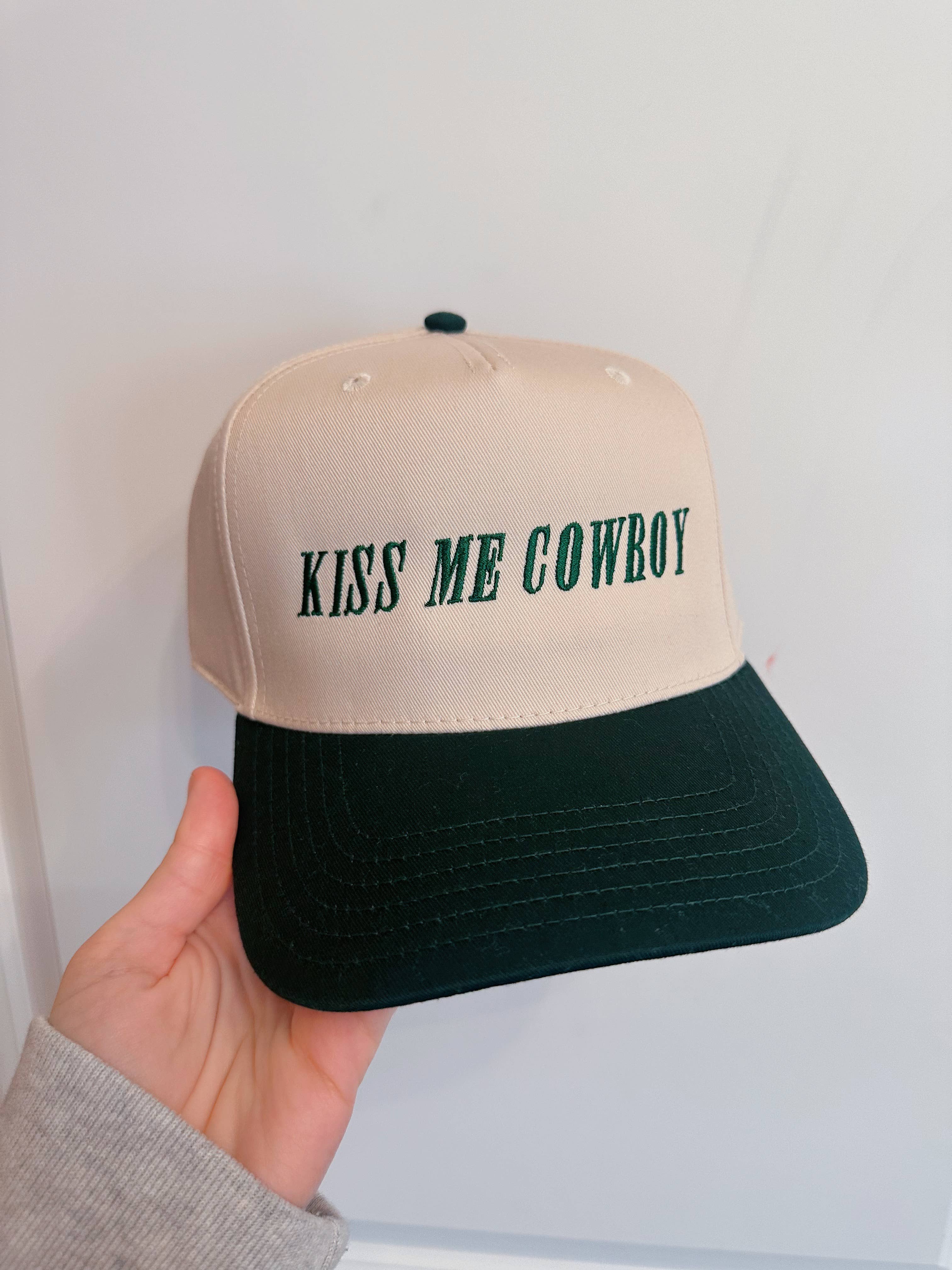 Happy Hour - Wholesale Trucker Hat - Women's - Kiss Me Cowboy Embroidery Hat