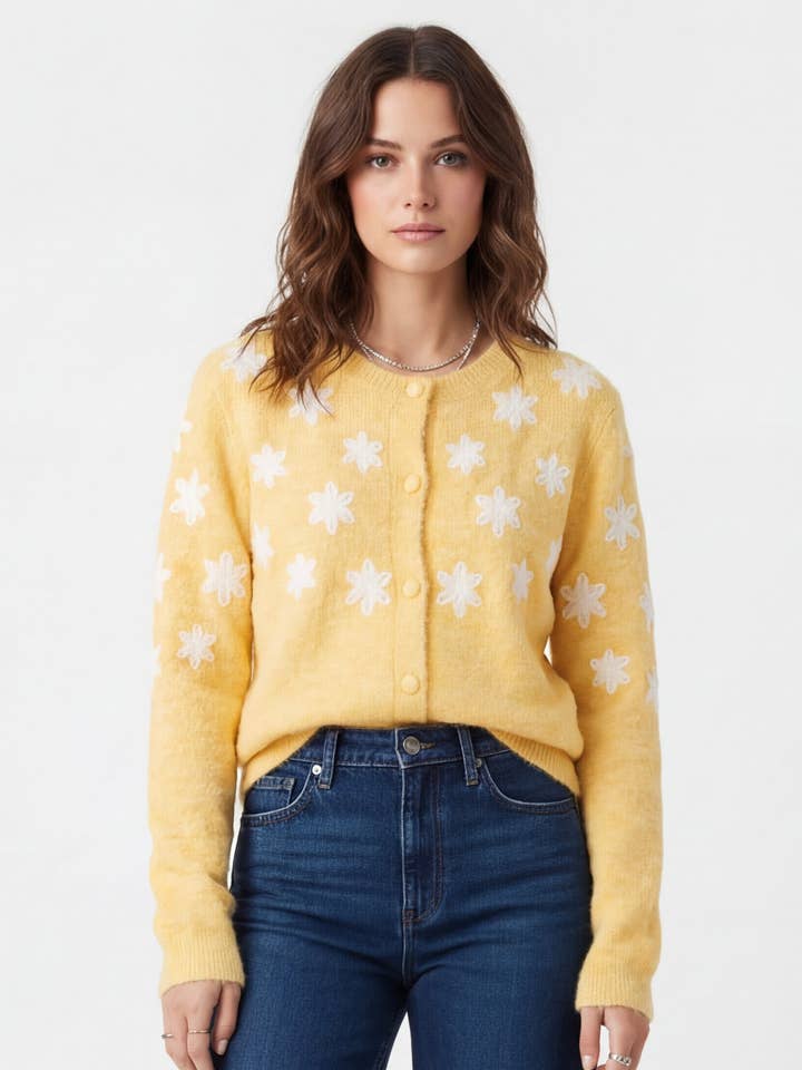 ANGELA - Bestickte Blumenweste aus Wolle & recyceltem Material für den Großhandel von Andy & Lucy