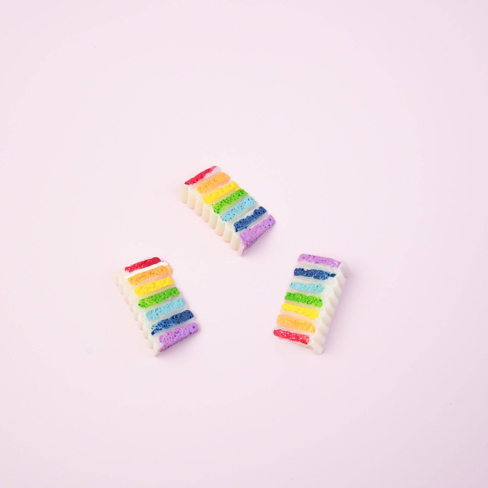Mini Story Co - Wholesale Lapel Pin/Button - Rainbow Cake Pin | Rainbow Cake Slice Brooch | Pride Flag Rainbow Cake Accessories | LGBTQA+ Pins | Miniature Cake Pin4