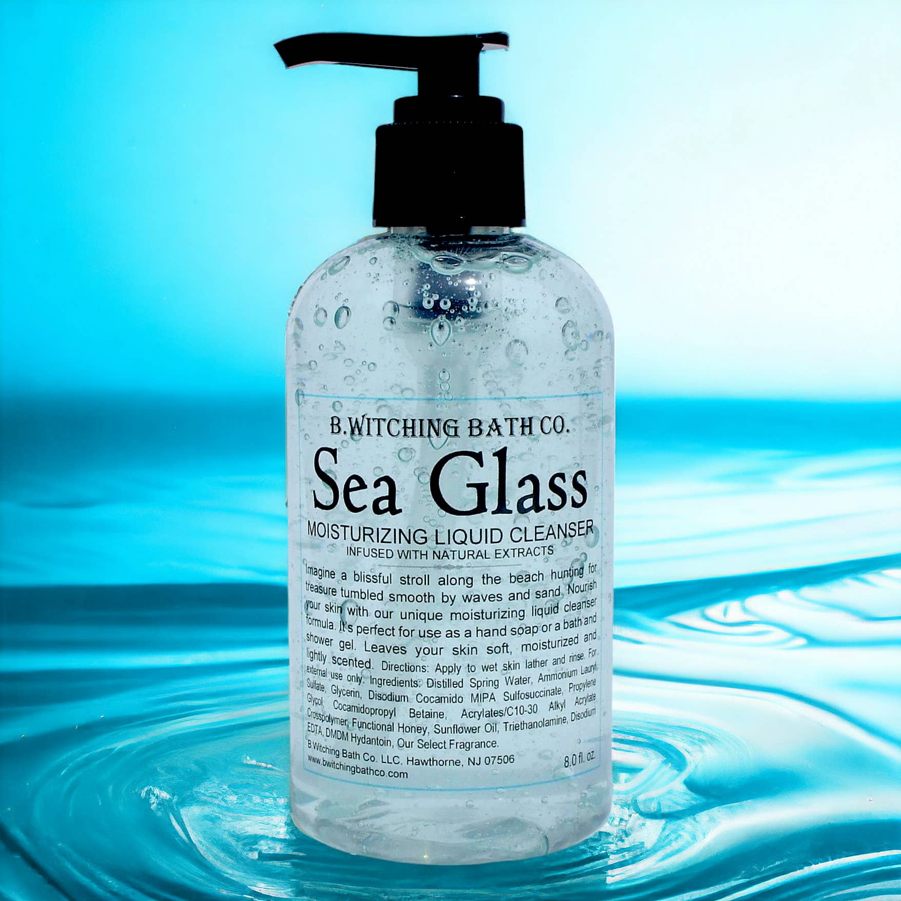 B. Witching Bath Co. - Wholesale Body Wash/Shower Gel - Sea Glass Moisturizing Liquid Cleansers 8oz.1