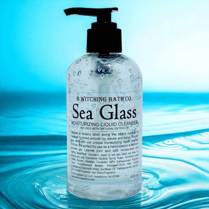 B. Witching Bath Co. - Wholesale Body Wash/Shower Gel - Sea Glass Moisturizing Liquid Cleansers 8oz.1