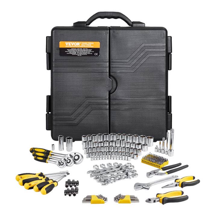 Hard Rock Health Stores - Wholesale Tool Set - 207-Piece Mechanics Tool Set 1/4" 3/8" 1/2" Drive Sockets SAE and Metric7