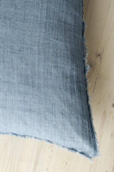 Indaba Trading - Wholesale Throw/Decorative Pillow - 24x24 Lina Linen Pillow Arctic Blue1