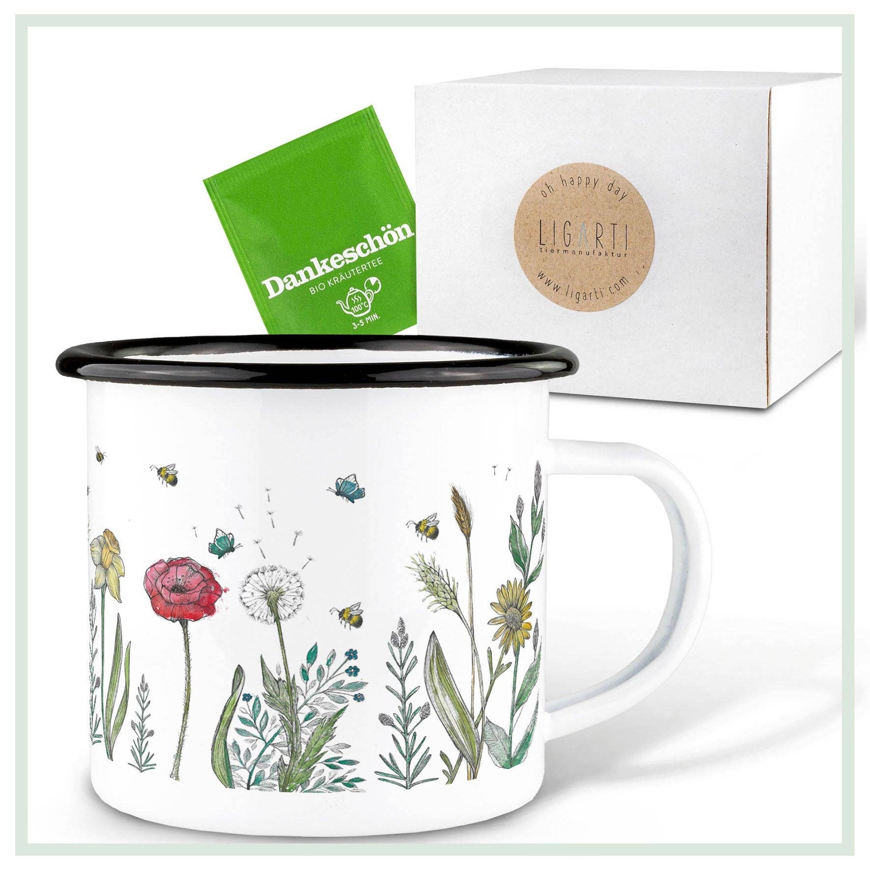 LIGARTI - Wholesale Coffee Mug - Enamel mug – Flower meadow2