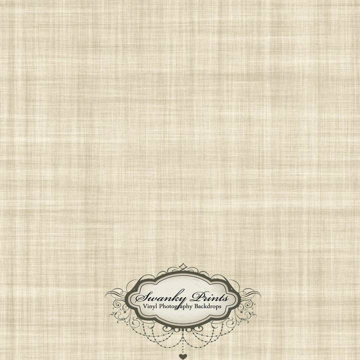 Toile de fond de photographie en vinyle de 1,8 m x 1,8 m - Texture de lin beige pour la vente par Swanky Prints