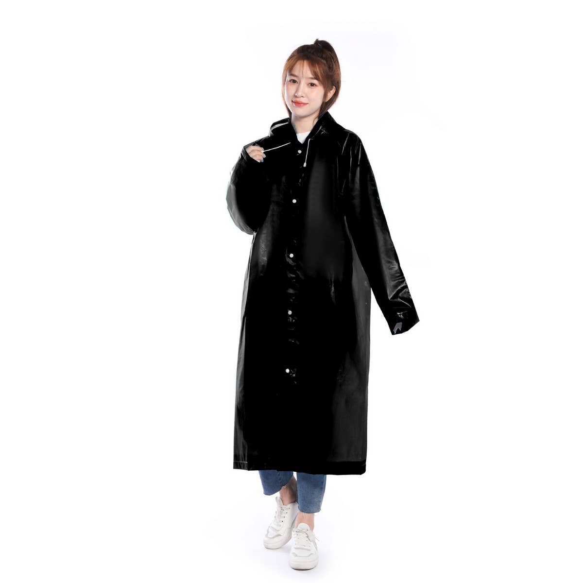 NINEXIS - Wholesale Raincoat - Women's - CWMM1492_PEVA HOODED THICKENED REUSABLE RAINCOAT3