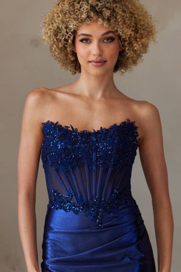 Babyfox Apparel - Wholesale Dress - Women's - Lace Bateau Neckline Bustier Corset Fitted Short Dress4