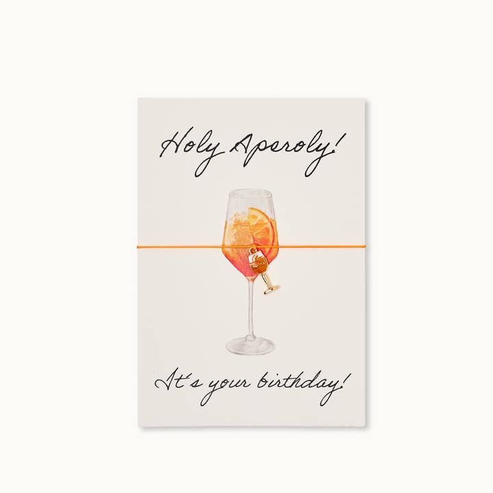 by Vivi. - Wholesale Birthday Card - Bracelet-Card: Holy Aperoly! Happy Birthday!