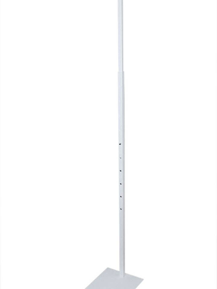 White Adjustable Single Costumer 48"-72"H for wholesale by Store Supply Warehouse