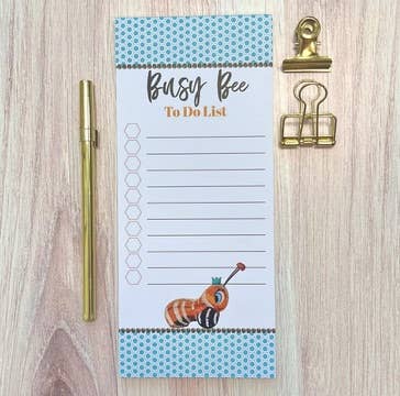 Mod Lounge Paper Company - Wholesale Notepad - Vintage Busy Bee To Do List Notepad Blue3