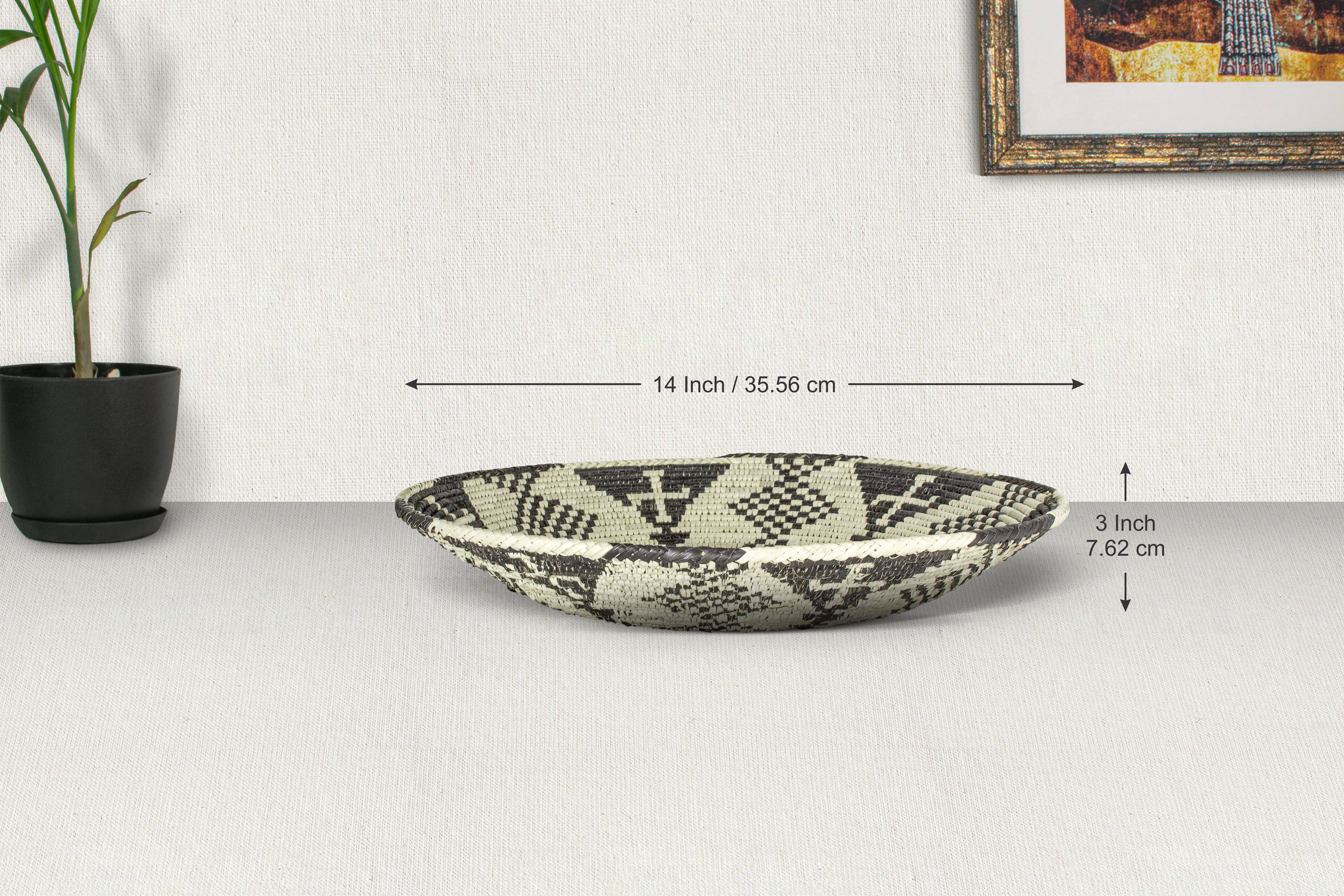 ArtisanalEmporiumLLC - Wholesale Wall Accent - 14" Handwoven Zulu Bowl for Wall Basket Decor1