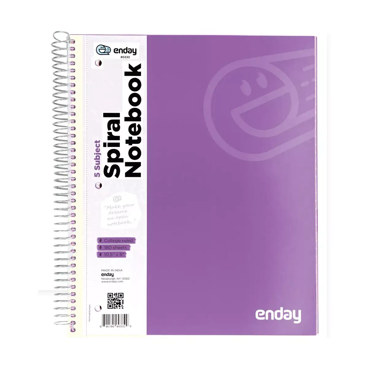enday – Engroshandel Notesbog – Spiral Notebook 5-Emne CR 180 Ct.2